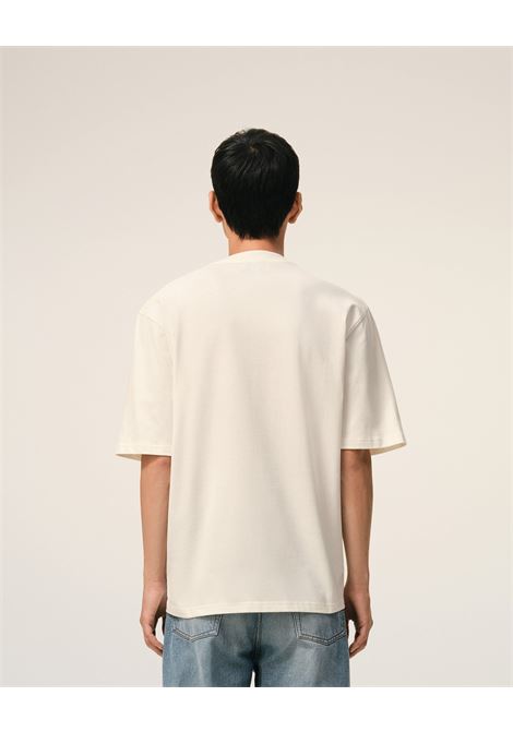 t-shirt adc embrossed uomo bianco crema AMI PARIS | UTS357.726136